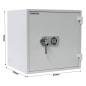 Preview: Rottner Wertschutzschrank EN2 Diamant Fire PO100 Elektronikschloss lichtgrau T05919